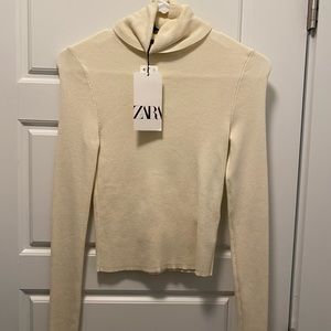 NWT zara cropped turtleneck top